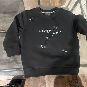 Kids Black Trompe-L'œil Ring Sweatshirt